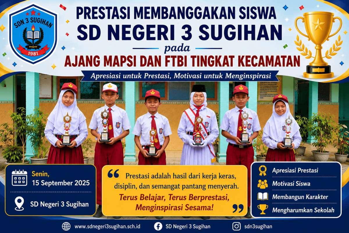 Prestasi Membanggakan Siswa SD Negeri 3 Sugihan pada Ajang MAPSI dan FTBI Tingkat Kecamatan