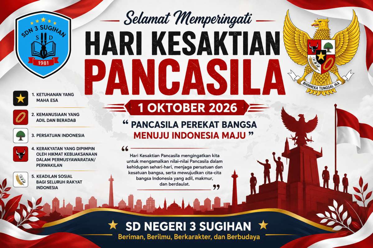 Memperingati Hari Kesaktian Pancasila 2026, SD Negeri 3 Sugihan Teguhkan Semangat Persatuan dan Nilai-Nilai Luhur Bangsa