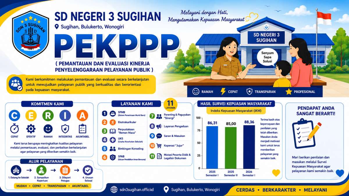 SD Negeri 3 Sugihan Terus Tingkatkan Kualitas Pelayanan Publik melalui PEKPPP