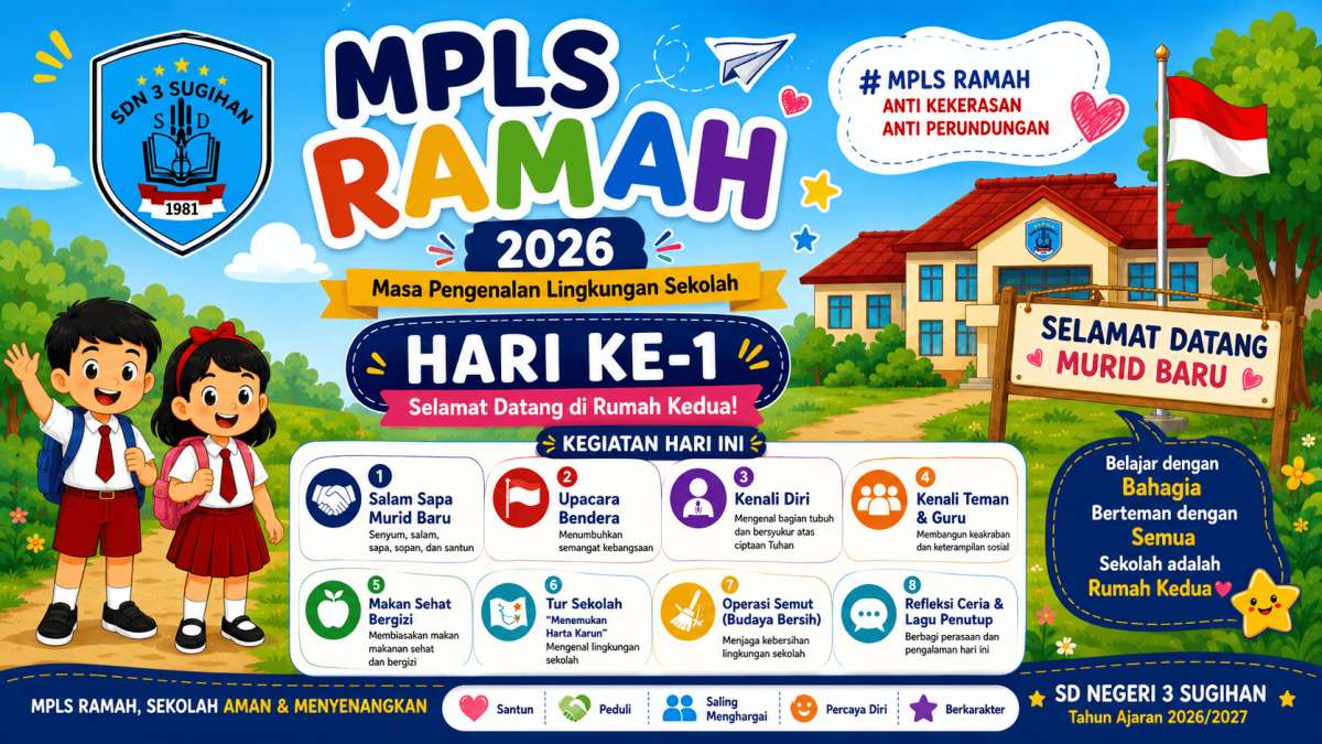 SD Negeri 3 Sugihan Siap Menyambut Murid Baru Melalui MPLS Ramah Hari Pertama Tahun Ajaran 2026/2027
