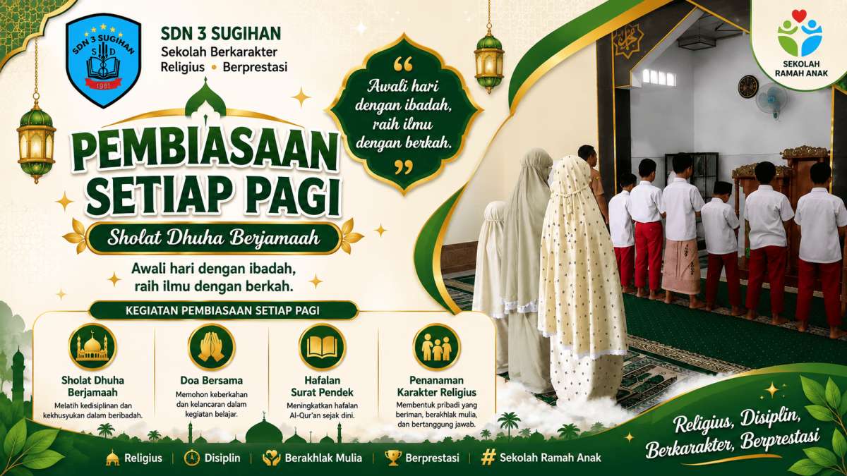 Pembiasaan Sholat Dhuha Berjamaah, Menanamkan Karakter Religius Sejak Dini di SD Negeri 3 Sugihan