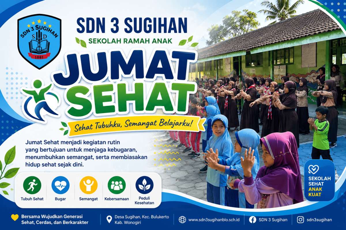 Jumat Sehat di SD Negeri 3 Sugihan: Sehat Tubuhku, Semangat Belajarku!